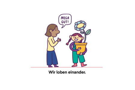 Wir loben einander.