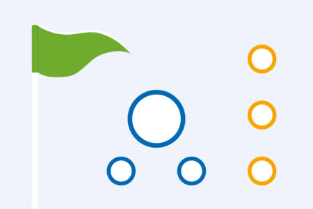 Eine Grafik zeigt ein stilisiertes Organigramm.