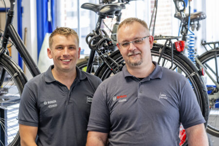 Stefan Spickmann (l.) und Marcel Jabs sind Fahrradexperten mit Leib und Seele.