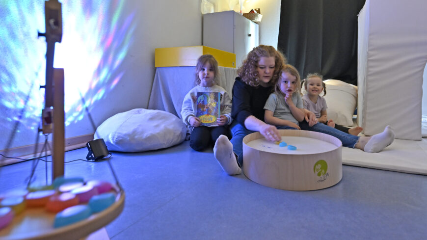 Snoezelenraum Kita Lebensbaun Bedburg-Hau.