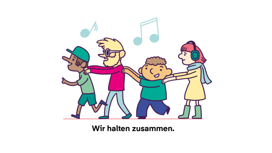 Wir halten zusammen.