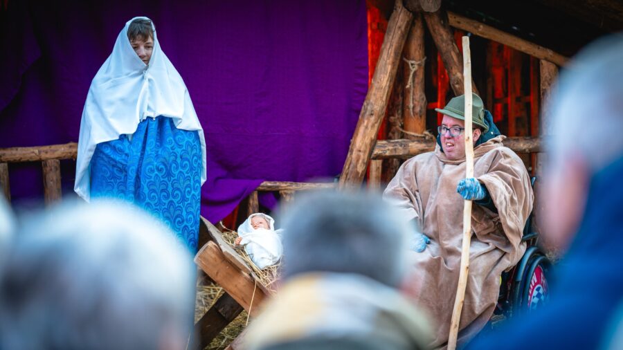 Lebendige Krippe der Lebenshilfe im Kreis Kleve.